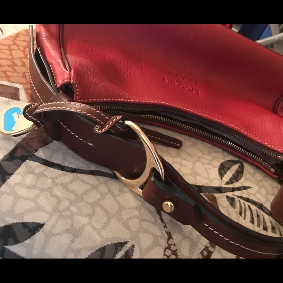 Dooney & Bourke Red & Brown Leather Purse, New - Picture 6 of 8